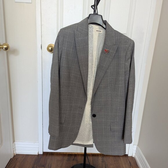Zadig & Voltaire gray blazer in wool size 38 - Picture 14 of 14